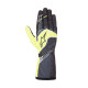 Dětské kartingové rukavice Alpinestars Tech-1 K Race S V2 Corporate (vnitřní šití), antracitová/fluo žlutá