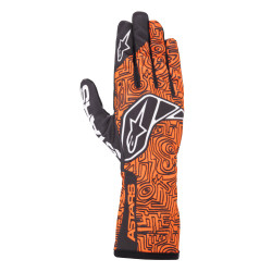 Závodní rukavice Alpinestars Tech-1 K Race V2 Vertical, Oranžové fluo