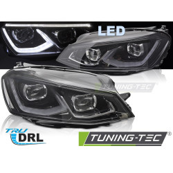 PLNÉ LED SVETLOMETY ČERNÉ pro VW GOLF 7 14-19