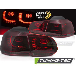 LED ZADNÍ SVĚTLA ČERVENé DÝMové SEQ pro VW GOLF 6 08-13