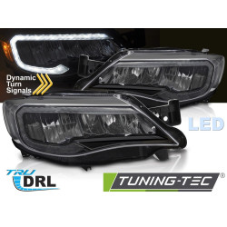 LED Hlavní Světla Tuba Černá do SUBARU WRX 08-14