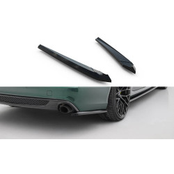 MAXTON DESIGN zadní boční splittery pro Audi A6 S-line Avant C7, lesklá černá, V2