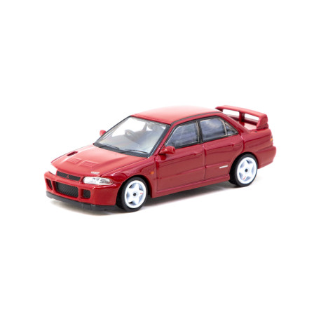 Modely aut Tarmac Works 1/64 - Mitsubishi Lancer GSR Evolution II | Rouge + Cartes à Collectionner | race-shop.cz