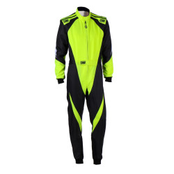 CIK-FIA kartingová kombinéza OMP KS-3X, černá/fluo/žlutá