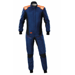 FIA kombinéza OMP TECNICA SuperLight tmavě modrá/fluo oranžová