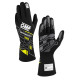 Rukavice FIA závodní rukavice OMP SPORT (vnitřní šití), černá/fluo žlutá | race-shop.cz