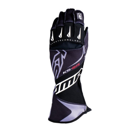 Rukavice Závodní rukavice OMP KS-2R (vnější šití) černá | race-shop.cz