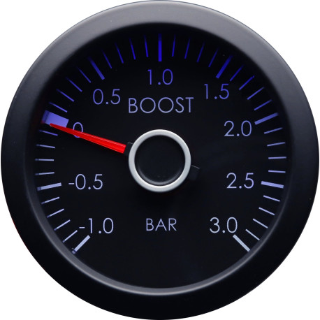 Budíky RACES VW Series Budík RACES VW Series - Tlak turba (1-3BAR, mechanický) - červená/modrá | race-shop.cz