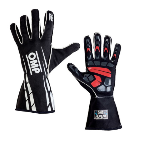 Rukavice Kartingové rukavice OMP ARP (vnější šití), černá | race-shop.cz
