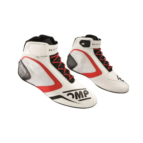 Boty Kartingové boty OMP KS-1, bílá/černá/červená | race-shop.cz