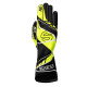 Race gloves Sparco K-ARROW + 2025 with FIA, černá/fluo žlutá
