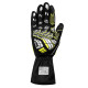 Rukavice Race gloves Sparco K-ARROW + 2025 with FIA, černá/fluo žlutá | race-shop.cz