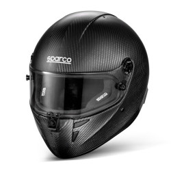 FIA uzavřená kartingová přilba Sparco STEALTH KF CARBON, černá
