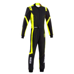 Závodní kombinéza SPARCO THUNDER K48 ADV s FIA, černá/fluo žlutá