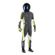 Kombinézy CIK-FIA dětská kartingová kombinéza SPARCO Kerb Advanced K48, šedá/fluo/žlutá | race-shop.cz