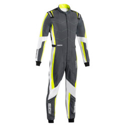 CIK-FIA dětská kartingová kombinéza SPARCO Kerb Advanced K48, šedá/fluo/žlutá