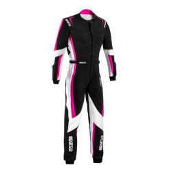 CIK-FIA kartingová kombinéza SPARCO Kerb Advanced LADY K48, černá/fuchsiová