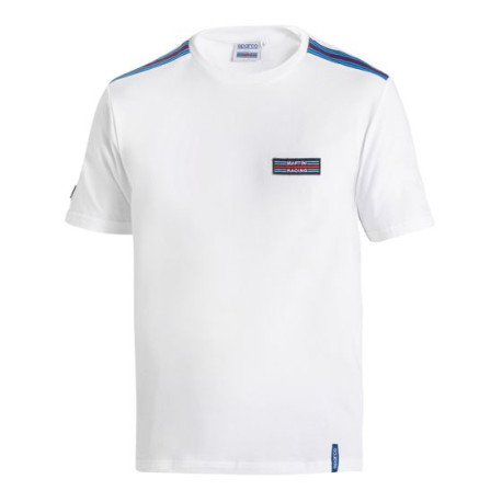 Trička Tričko SPARCO MARTINI RACING Top Stripes, bílá | race-shop.cz