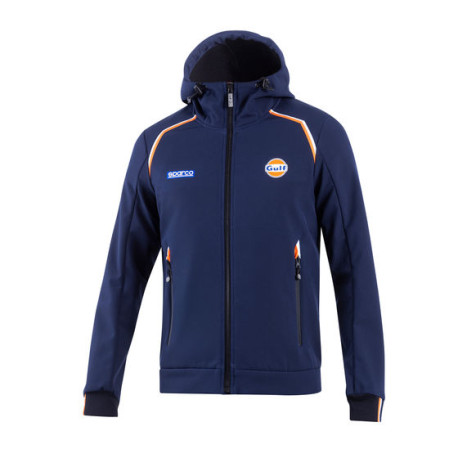 Mikiny a bundy Sparco Gulf SL Soft Shell bunda s kapucí, modrá | race-shop.cz