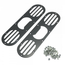 RACES zadní difuzor vzduchu zadního nárazníku pro Honda Civic - černý/stříbrný