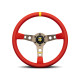 3 ramenný sportovní volant MOMO MOD.07, 350mm, kůže, 72mm odsazení, červená/šedá/žlutá