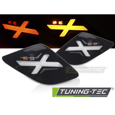 Osvětlení ZADNÍ SMĚROVÉ LESKLÁ ČERNÁ LED do VESPA GTS / GTV 300cc | race-shop.cz