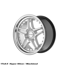 STROM DS-05 disk 17x8.5 5x120 72.6 ET30, Hyper Silver / Polished Dish