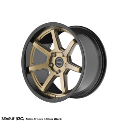 STROM DS-15 disk 18x9.5 5x114.3 73.1 ET10, Gloss Black / Satin Bronze Face