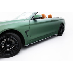 MAXTON DESIGN difuzory prahů pro BMW 4 Cabrio / Coupe F33 / F32, lesklá černá