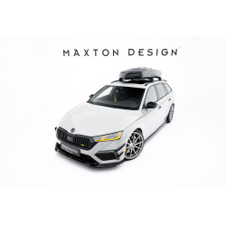 MAXTON DESIGN přední splitter pro Skoda Octavia RS Mk4, lesklá černá, V4