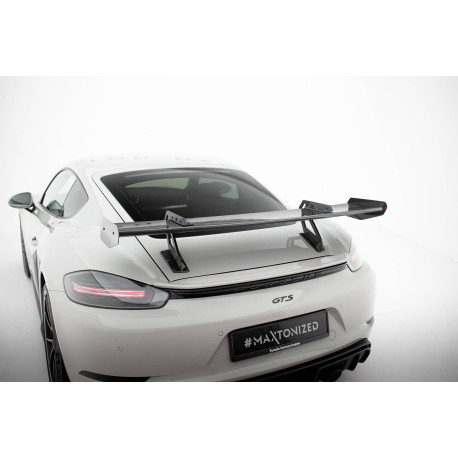 Body kit a vizuální doplňky MAXTON DESIGN karbonové křídlo s horním swan uchycením pro Porsche 718 Cayman 982c, V1 | race-shop.cz