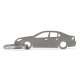Car-Shapes klíčenky Saab 93 9-3 sedan stainless steel keychain | race-shop.cz