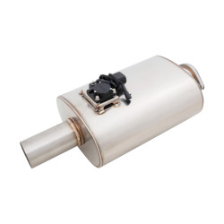 Varex výfukový tlumič s klapkou 6"x10"x15" příruba vstup 3", jednostěnný výstup 3"