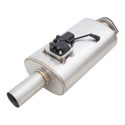 Varex výfukový tlumič s klapkou 6"x10"x15" příruba vstup 2.5", jednostěnný výstup 2.5"