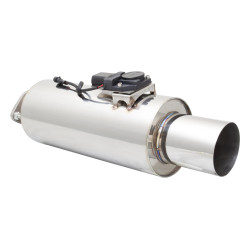 Varex výfukový tlumič s klapkou 6,5"x15" příruba vstup 2,5", single-wall koncovka 4"