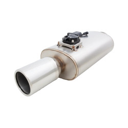 Varex tlumič výfukovu z klapkou 5.5"x9.5"x15" Flanged Inlet 2.5", Double-Wall Tip 4"