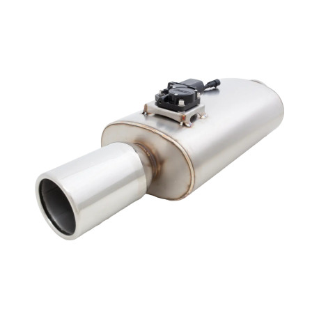 Univerzální tlumiče s klapkou Varex tlumič výfukovu z klapkou 5.5"x9.5"x15" Flanged Inlet 2.5", Double-Wall Tip 4" | race-shop.cz
