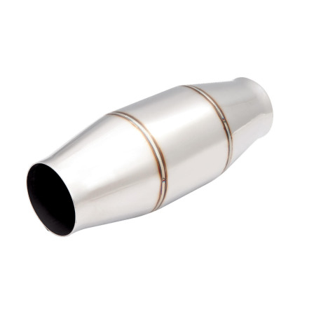 Univerzální katalyzátory 2.5" Metalický závodní katalyzátor s vysokým průtokem (100 článků) - kulatý | race-shop.cz