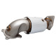Down pipe, dump pipe 4"-3" Downpipe s High-Flow Catalytic Converter (pouze na okruh) pro HONDA CIVIC 2017- TYPE R FK8 | race-shop.cz