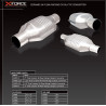 2.5" Ceramic High-Flow Racing Catalytic Converter (100cell) - Oval