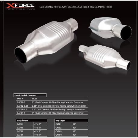 Univerzální katalyzátory 2" Ceramic High-Flow Racing Katalyzátor (100cell) - Oválnými | race-shop.cz