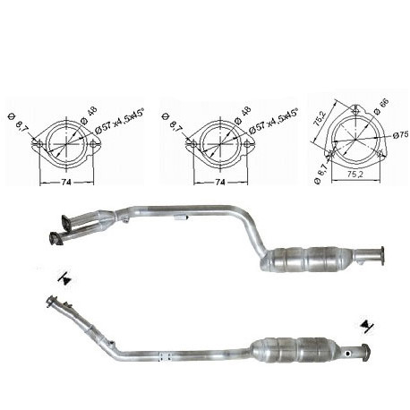 DPF a katalyzátory Magnaflow pro konkrétní model Magnaflow Katalyzátor na MERCEDES | race-shop.cz