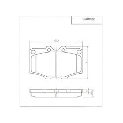 PEDDERS přední brzdové destičky pro Toyota Landcruiser/Hilux 2WD/Hilux 4WD/4 Runner