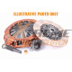 Spojky a setrvačníky Xtreme KTY22002-1C Clutch Kit Xtreme Outback Heavy Duty Cushioned Ceramic 430Nm 700Kg (30%) | race-shop.cz