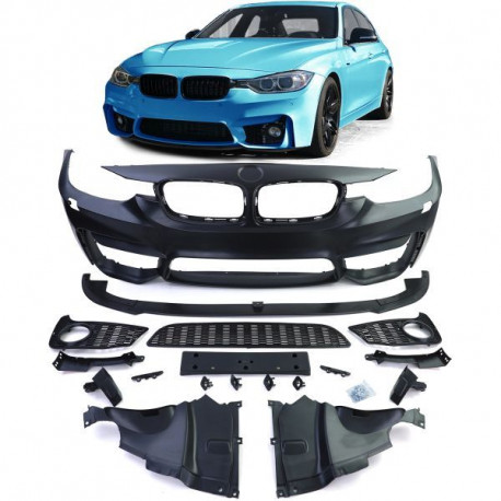 Bazar Sportovní Přední nárazník pro . + lip spoiler pro . BMW 3 Series F30 F31 F80 11-19 NEKOMPLETNÍ | race-shop.cz