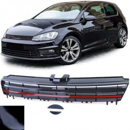 Bazar Lesklá černá maska chladiče pro . VW Golf 7 12-17 ROZBALENÉ | race-shop.cz