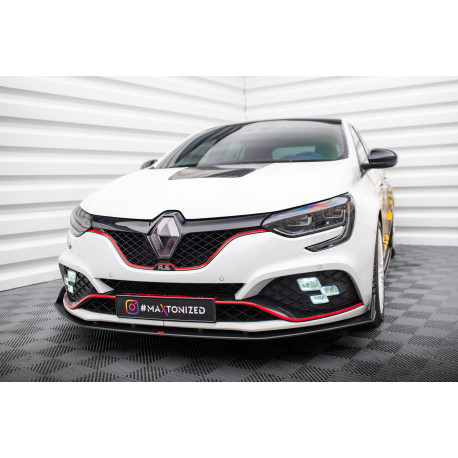 Body kit a vizuální doplňky Street Pro přední splitter Renault Megane RS Mk4 (černá-červená) | race-shop.cz