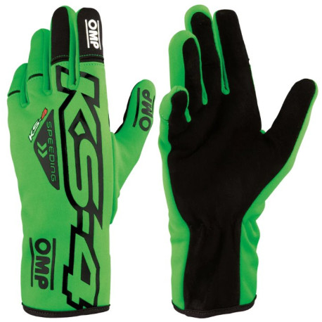 Rukavice Kartingové rukavice OMP KS-4 ART my2023 (vnitřní šití), zelená/černá | race-shop.cz