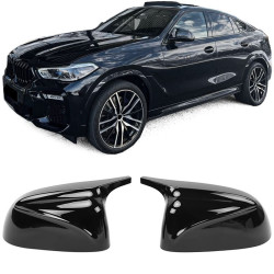 Kryty zrcátek černé lesklé, vhodné pro výměnu BMW X6 G06