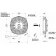 Ventilátory 12V Universal electric fan SPAL 190mm - suction, 12V | race-shop.cz